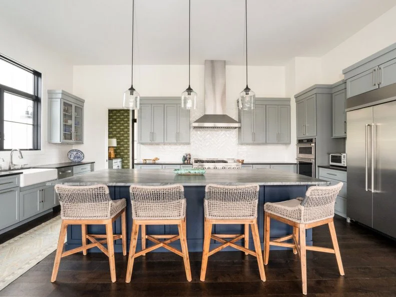 Chef Kitchen With Gray Cabinets