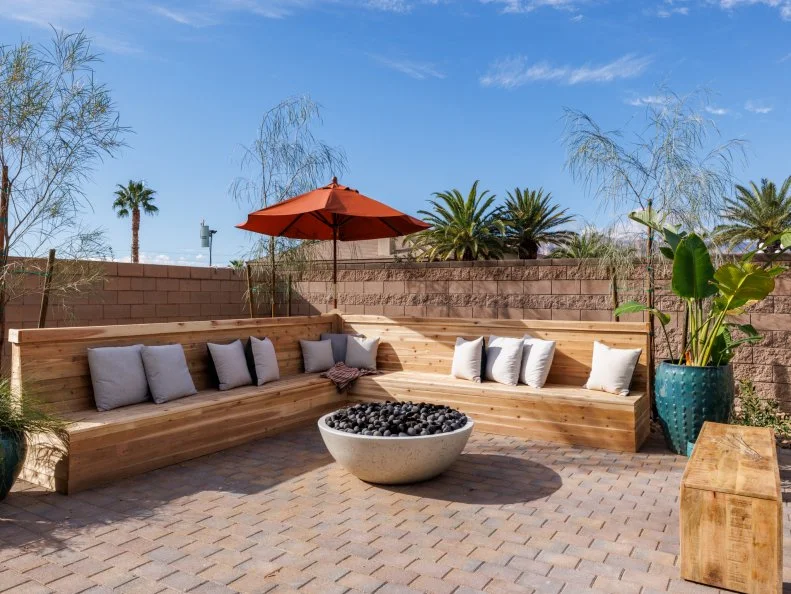After of Team Scott McGillivray and Brooke Hogan's Backyard, as seen on Rock the Block, Season 7.