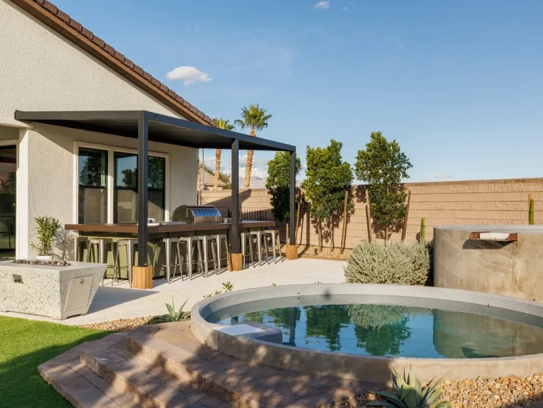 After of Team Mina Starsiak Hawk and Vernon Davis' Backyard, as seen on Rock the Block, Season 7.