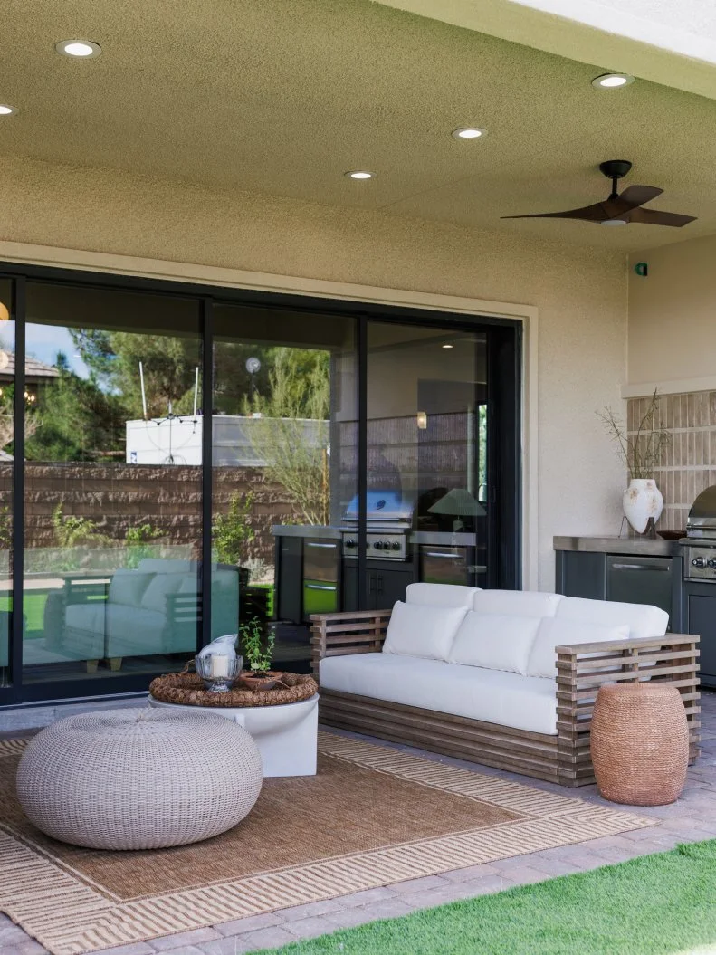 After of Team Team Kim Wolfe and Chelsea Meissner's Backyard - loggia, as seen on Rock the Block, Season 7.
