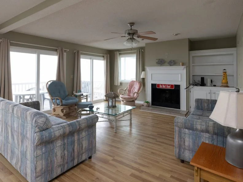 Before of Team Ty Pennington’s Living Room, as seen on Battle on the Beach, Season 5.