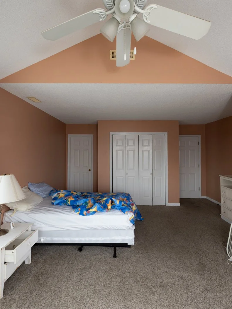 Before of Team Ty Pennington’s Guest Bedroom and Partner Swap Challenge, as seen on Battle on the Beach, Season 5.