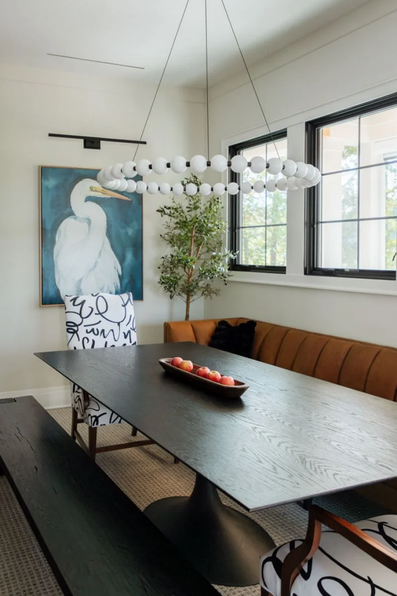 Dining Nook With Bird Painting