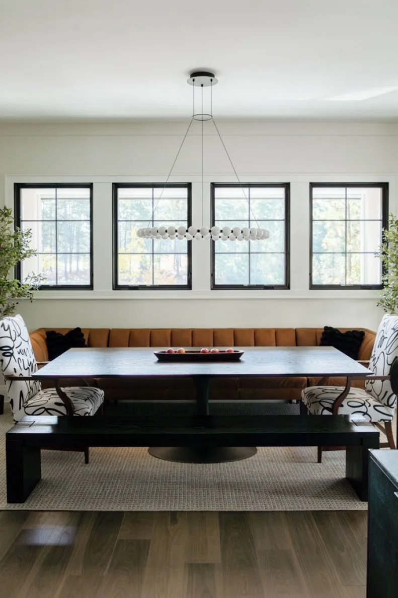 Dining Nook With Brown Banquette