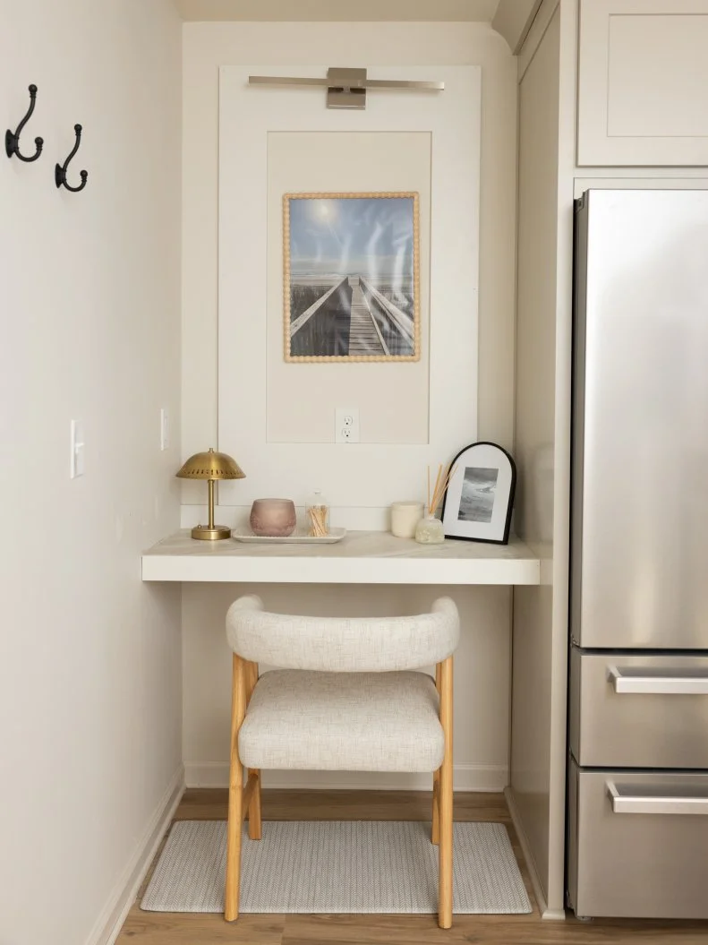 After of Team Sarah Baeumler’s kitchen renovation, as seen on Battle on the Beach, Season 5.