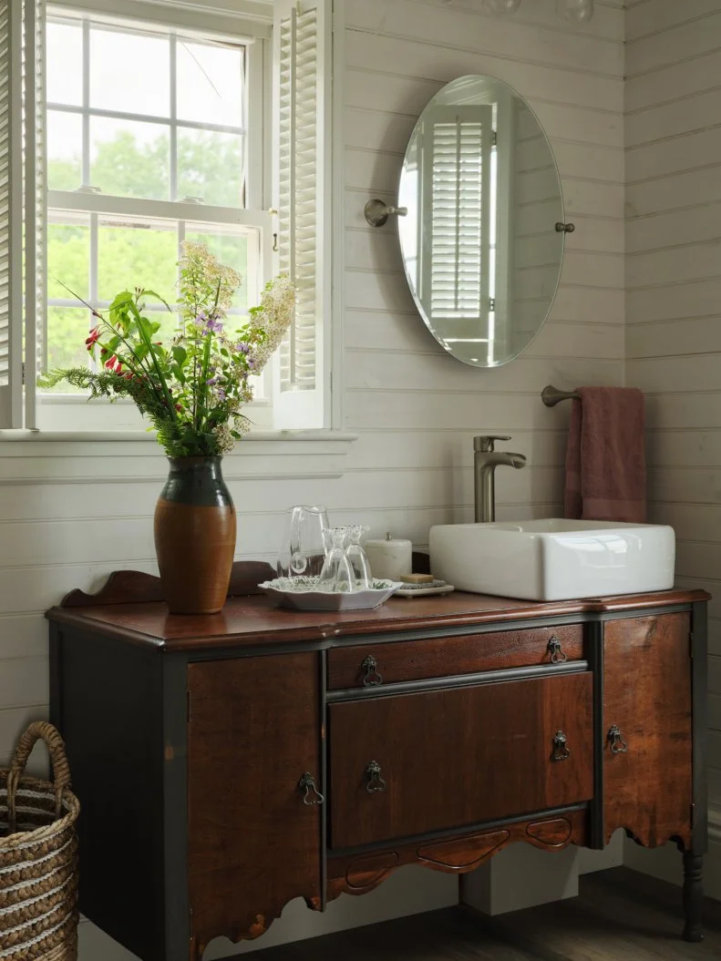 Cobb Bathroom, as seen on Maine Cabin Masters: All Inn.