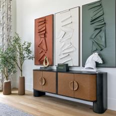 Multicolored Art and Horse Sculpture