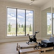 Neutral Contemporary Gym With Pilates Machine