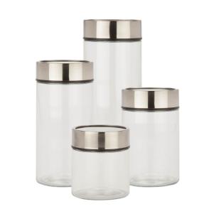 Honey Can Do Date Dial 4 Piece Kitchen Canister Set
