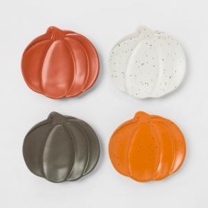 Stoneware Pumpkin Appetizer Plates
