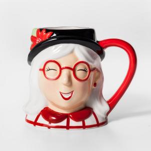 Earthenware Mrs. Claus Mug