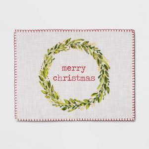 Merry Christmas Blanket Stitch Placemat
