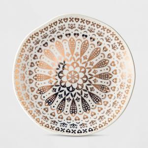 Moroccan Decal Stoneware Dessert Plate