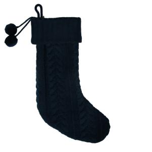 Navy Cable Knit Christmas Stocking