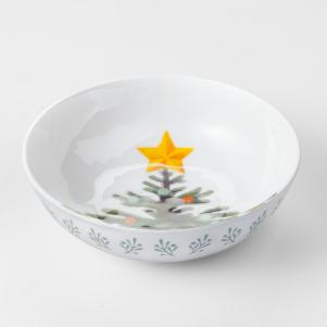 Plastic Christmas Tree Cereal Bowl