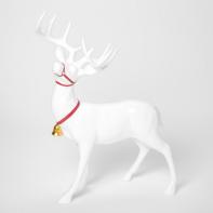 White Standing Reindeer Figurine