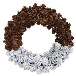 Frosted 20" Pine Cone Wreath