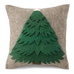 Tree Hand Felted Wool Pillow Cover