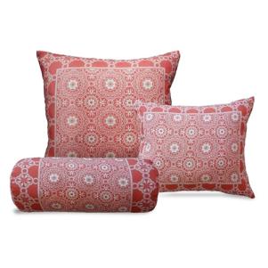 Coral Floral Throw Pillow