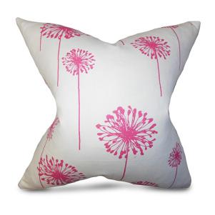 Dandelion Floral Throw Pillow