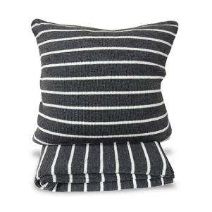 Daniel Grey Striped Throw