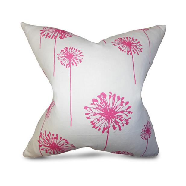 Dandelion Floral Throw Pillow