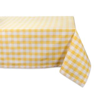 Yellow White Gingham Tablecloth