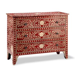 Floral Medallions 3-drawer Chest