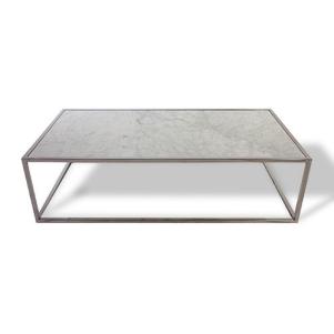 Marble & Stainless Steel Coffee Table