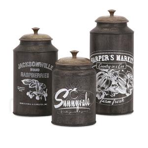 Metal Canisters (Set of 3)