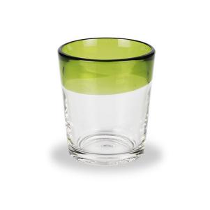 Old-fashioned Colored Rim Glasses Set