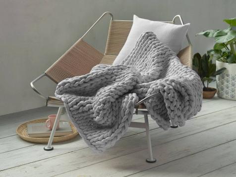 We’ve Never Slept Better Thanks to This Stylish, Chunky Knit Weighted Blanket