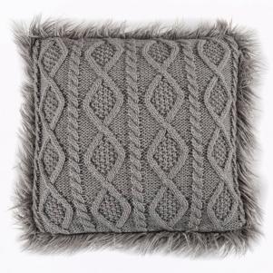 Nordic Cable Knit Throw Pillow