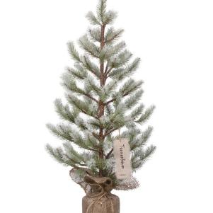Frosted 2.5' Green Pine Artificial Christmas Tree
