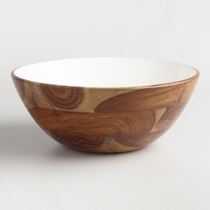 Enamel Wood Bowl