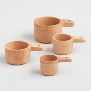Natural Wood Nesting Measuring Cups