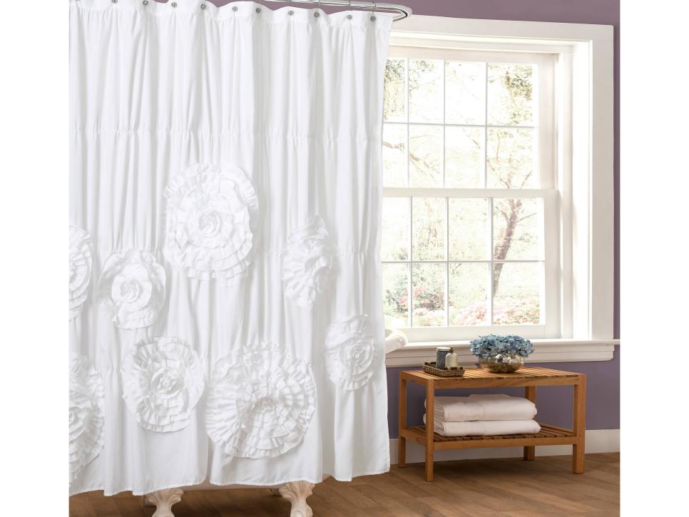 12 Fl Shower Curtains Com, Tufted Shower Curtain