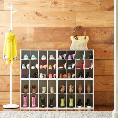 Shoe Storage Ideas, Wooden Shoe Shelf For Closet