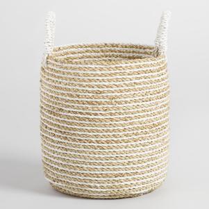 Stripe Woven Basket