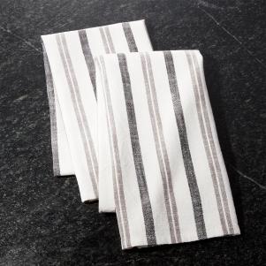 Farmhouse Grey Stripe Dish Towels