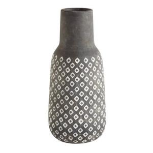 Black & White Diamond Narrow Neck Vase
