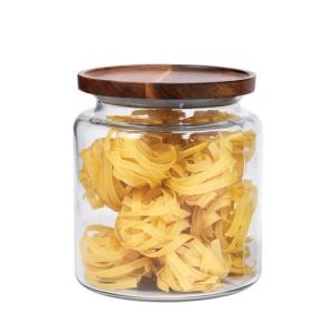 Glass Jar w/ Acacia Lids