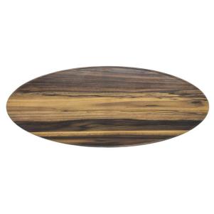 Oval Faux Acacia Wood Serving Board