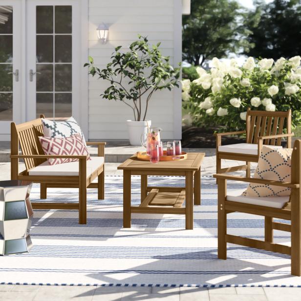 Joss And Main Patio Furniture Joss Main Bruges Teak Patio Chair W