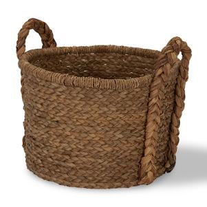 Large Wicker Basket With Braided Handle