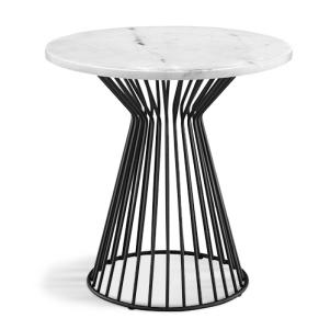 Marble and Wire Frame End Table