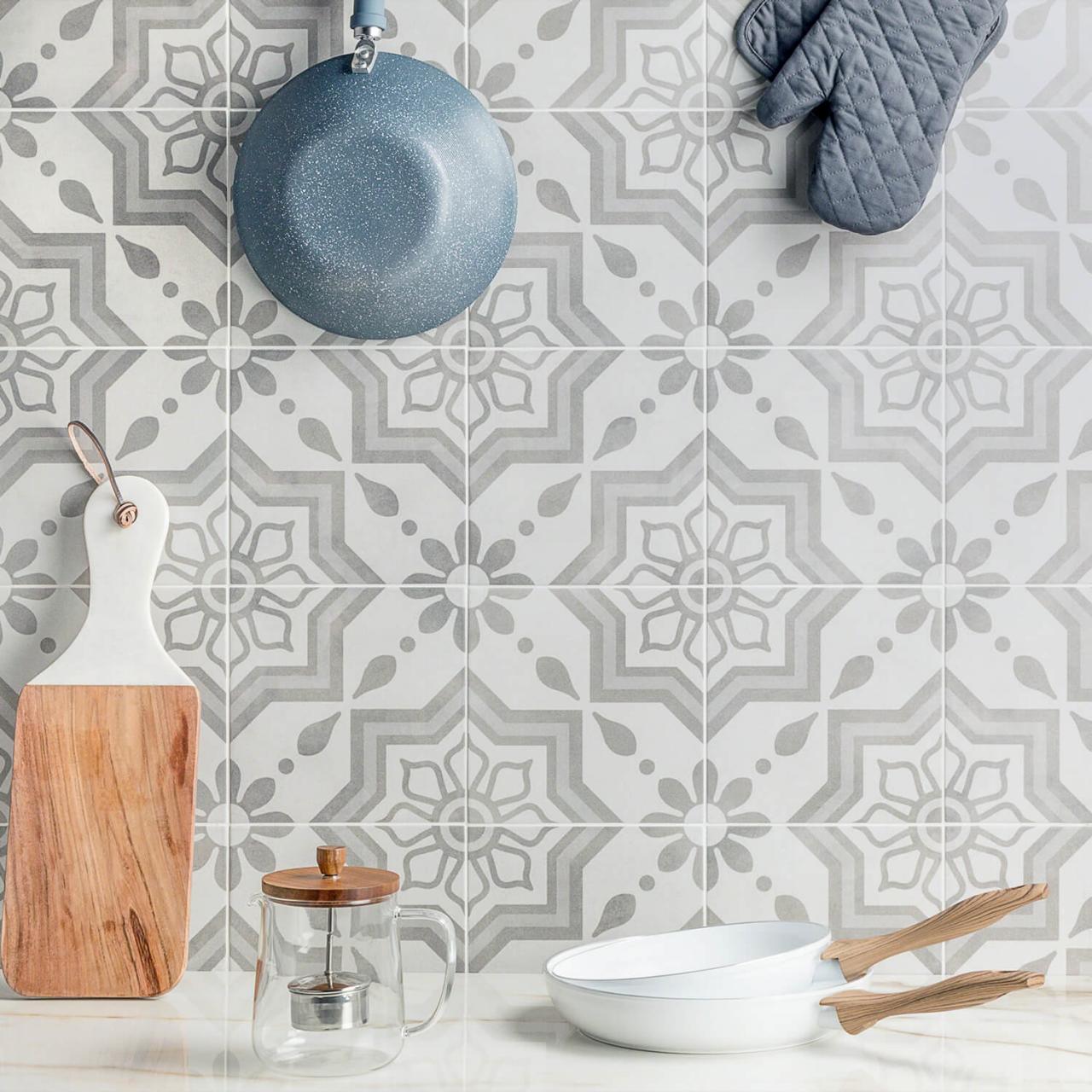 Light Taupe Ceramic Kitchen Backsplash Tiles Design Ideas