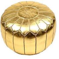 Gold Pouf Ottoman