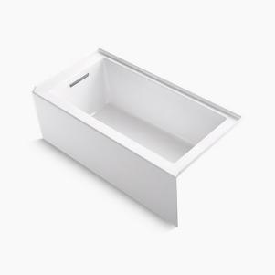 Underscore® 60" x 30" alcove bath with integral apron, integral flange, and left-hand drain