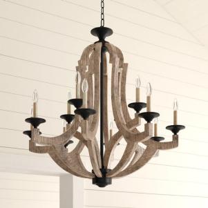12-Light Candle Style Empire Chandelier